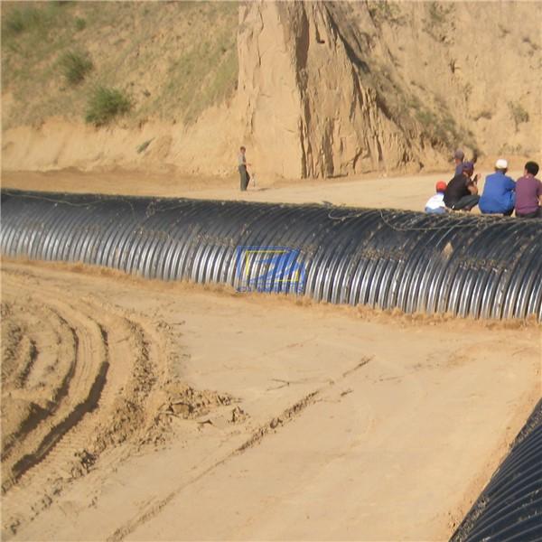 hot galvanized corrugated steeel culvert pipe in road construction